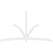 Ekena Millwork Davenport Architectural Grade PVC Gable Bracket, 108"W x 63"H x 2"D x 4"F, 14/12 Pitch GBP108X63X0204DAV00 - alternate 2